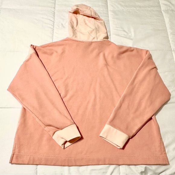 Columbia Women's Color Block Peach and Pink Logo French Terry Hoodie • XLarge - Picture 10 of 10
